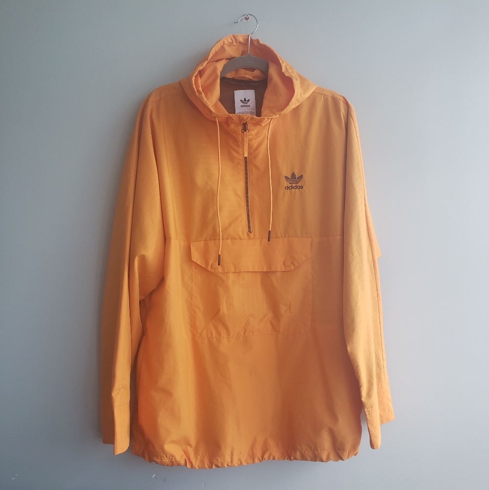 adidas Vibrant Orange Hooded Raincoat